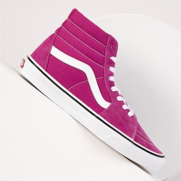 Vans Sk8-Hi Skate Shoe - Fuchsia Red - Picture 6 of 9
